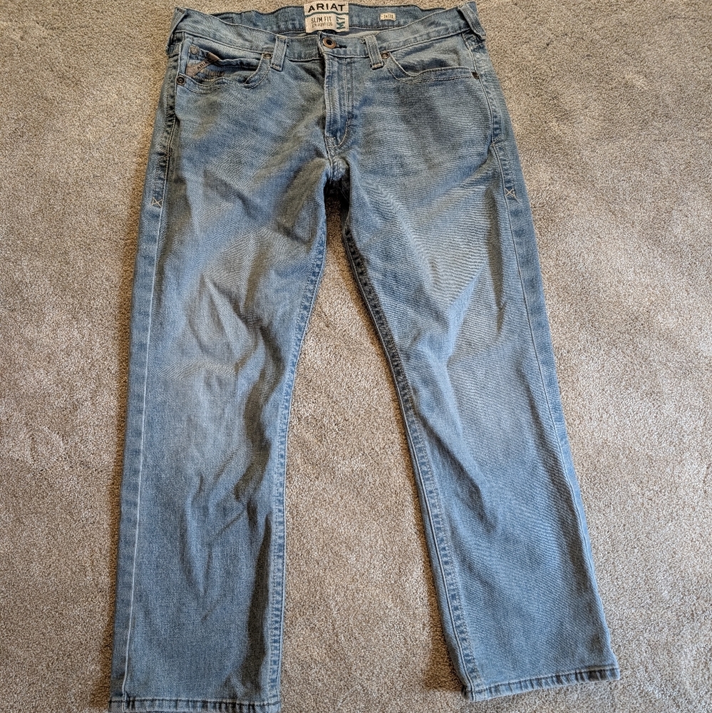 Ariat Men's Straight Fit Light Blue Jeans